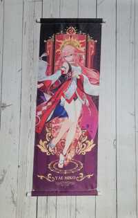 Yae Miko (gra anime Genshin Impact) - materiałowy banner, plakat