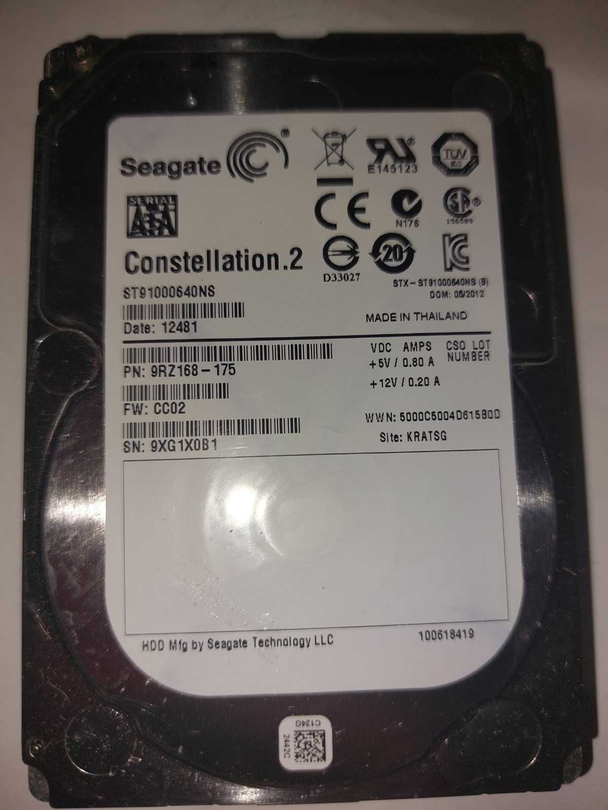 Жесткий диск 2.5" SATA 1TB Seagate Constellation ES.2 (ST91000640NS)