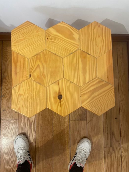 Mesa decoracao em madeira