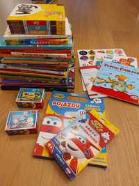 26 książek, karty edukacyjne, naklejki, puzzle - Maszyny, Tupcio, Szyb