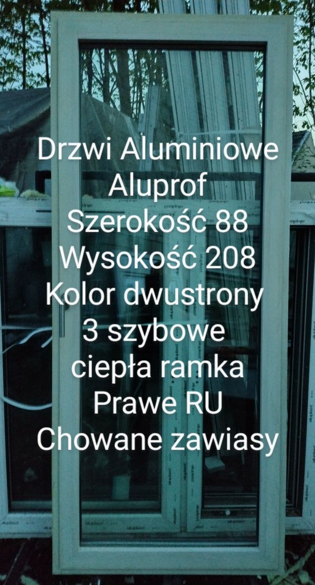 Drzwi zewnętrzne aluminiowe Aluprof Ciepłe Orzech Pochwyt -40%