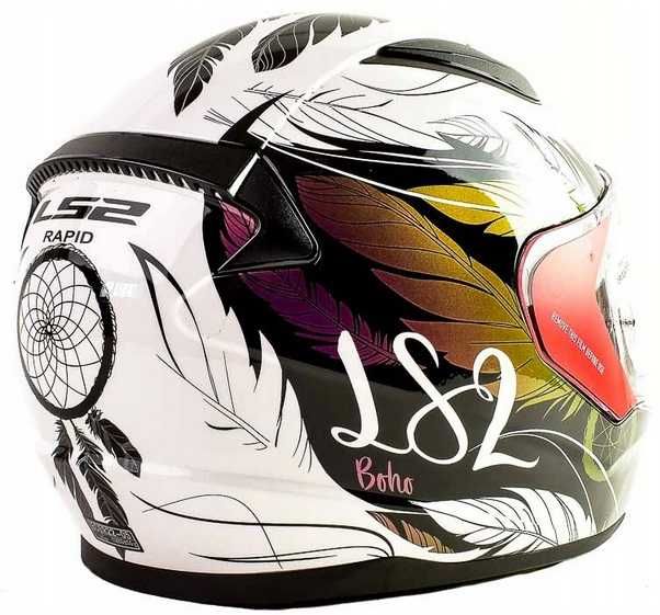 NOWY Kask LS2 FF353 Rapid Boho WHITE PINK XS (53-54cm) dla Kobiet