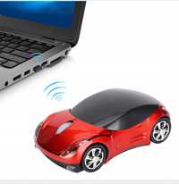 Bezprzewodowa Ultracicha Mysz czerwone auto 2.4GHz 1600DPI