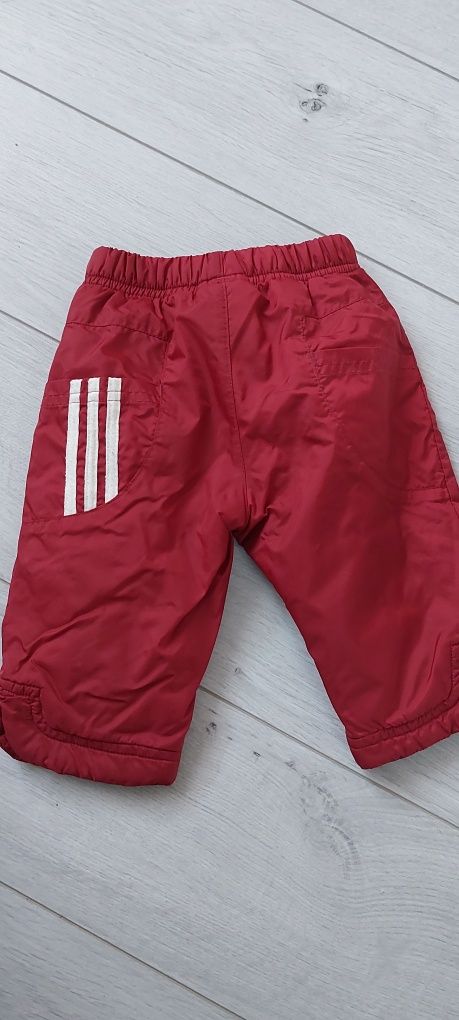 Spodnie na zime ocieplane przeciwdeszczowe adidas 3-6m