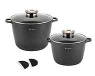 Garnki wysokie marmurowe 10,2L + 6,2L EliteHoff Gaz, indukcja E7014