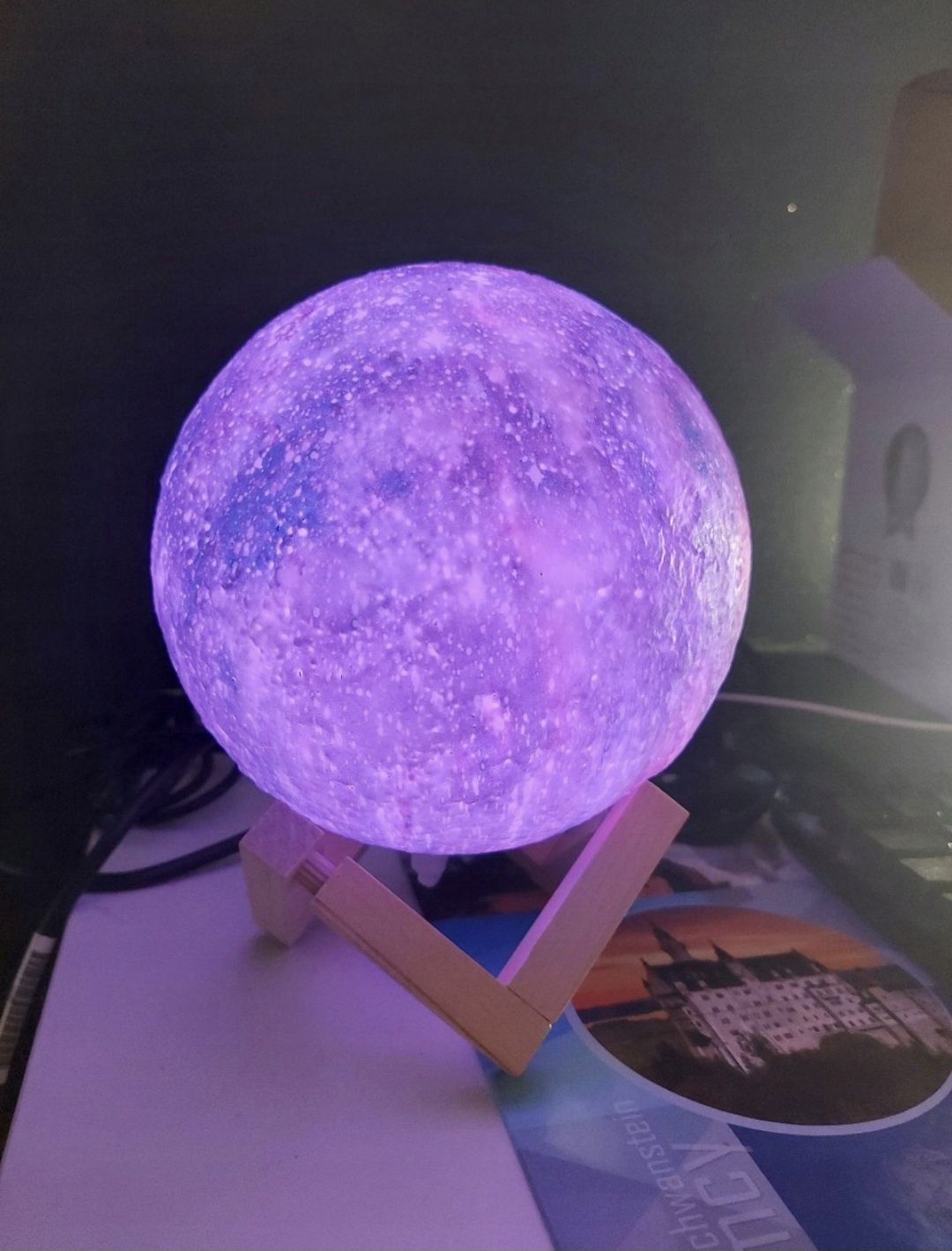 Lampka LED księżyc oświetlenie nocne do pokoju dekoracja świecąca