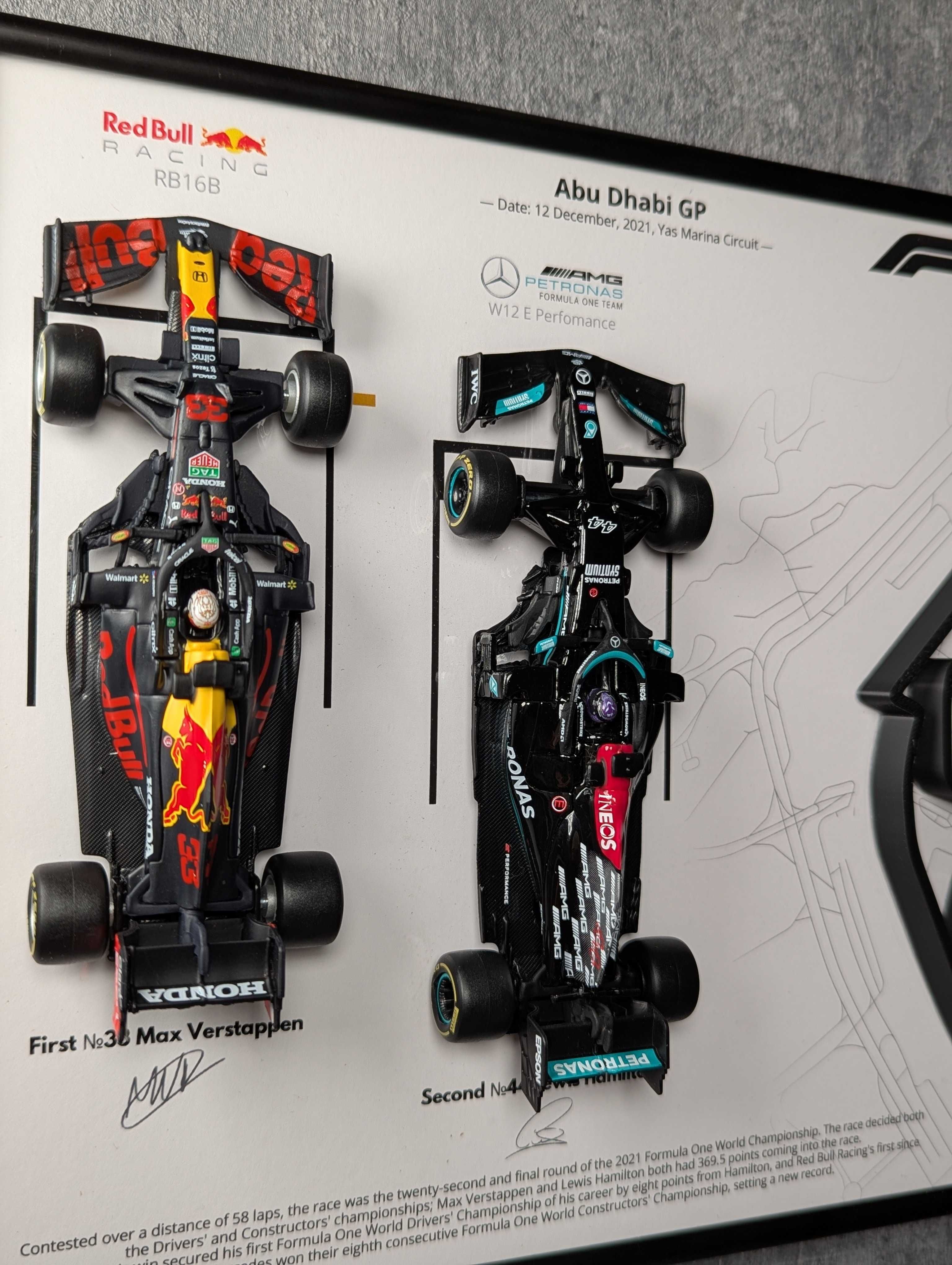 Моделі Bburago АРТ Рамка (A4) Abu Dhabi GP Дві Моделі F1 RB16B #33 #44