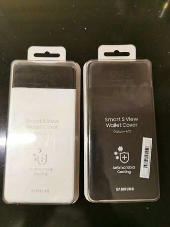 Etui, pokrowiec SmartSview Wallet cover Samsung galaxy A72 black,white
