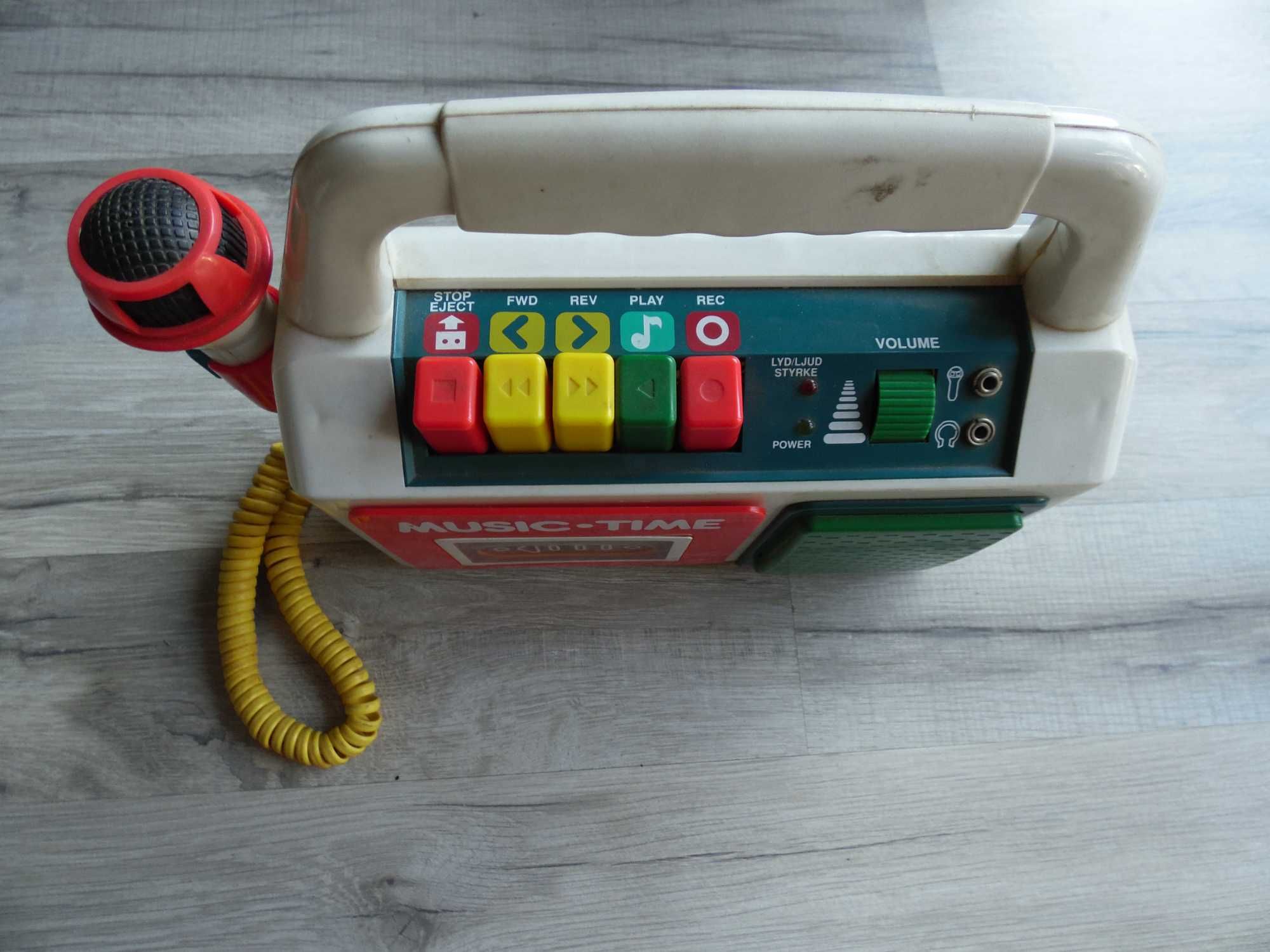 Gravador de Cassetes Áudio Vintage com 1 Microfone