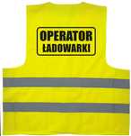 kamizelka odblaskowa, kamizelka z nadrukiem operator ładowarki
