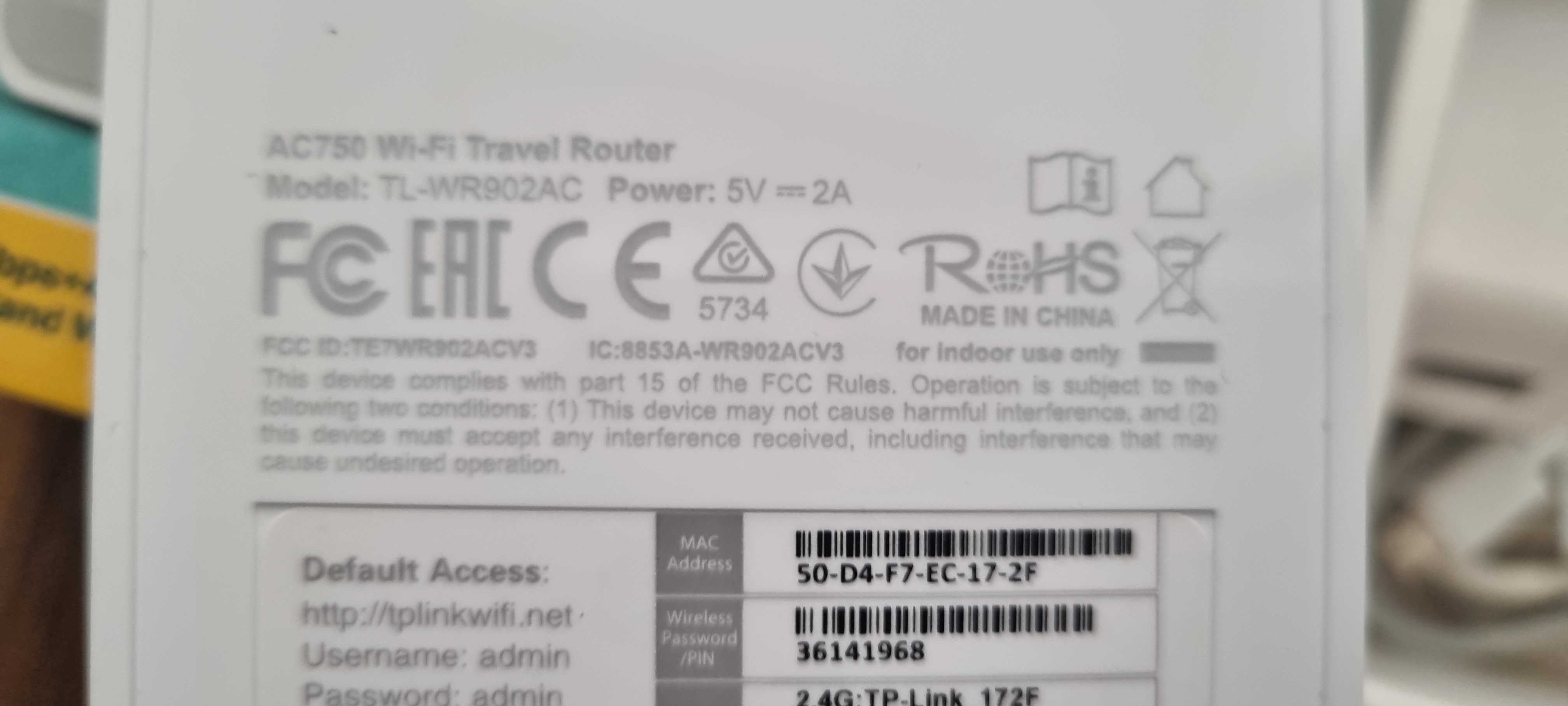 TP-LINK TL-WR902AC nanorouter podróżny mini AC750