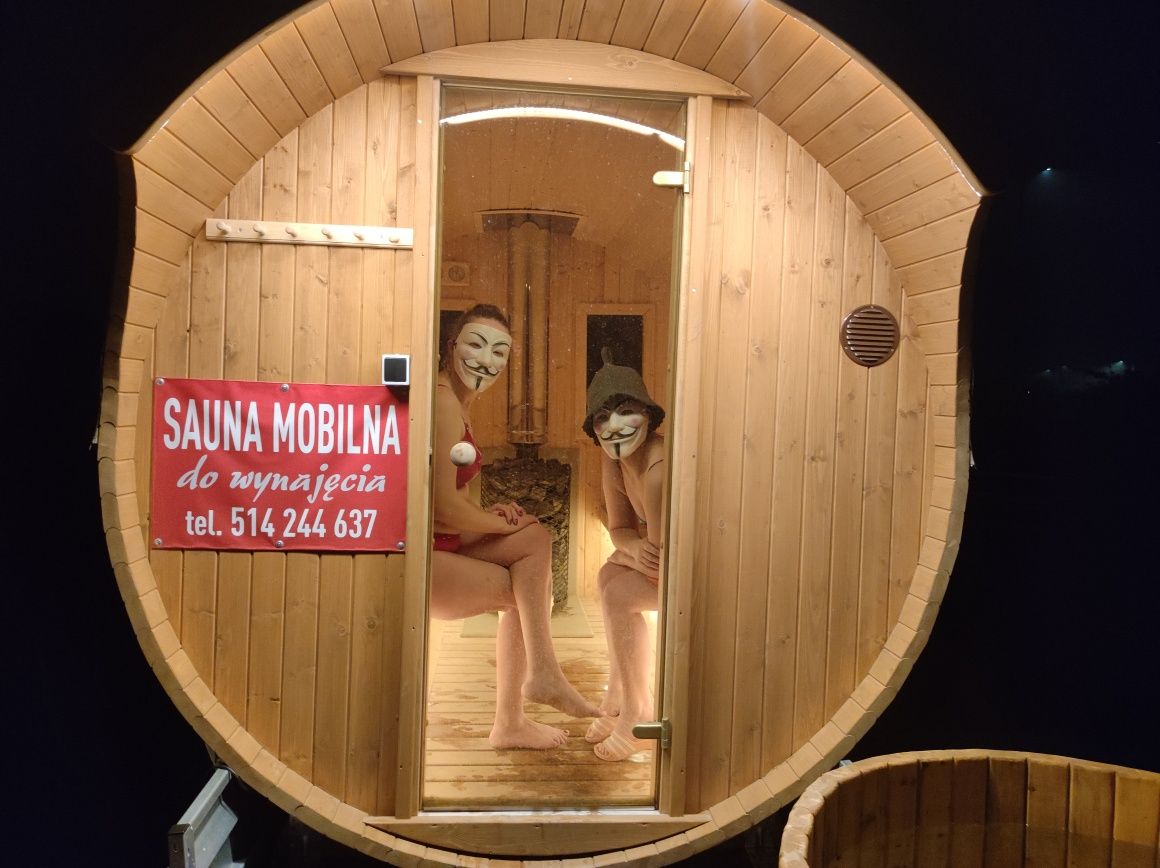 Mobilna Bania Balia jacuzzi Mobilna Sauna Wynajem Augustów i okolice