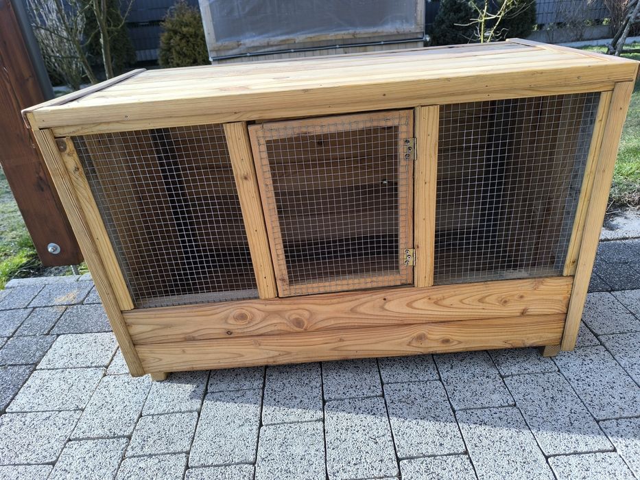 Klatka dla królików z drewna, 105 cm, wysyłka 50 zł