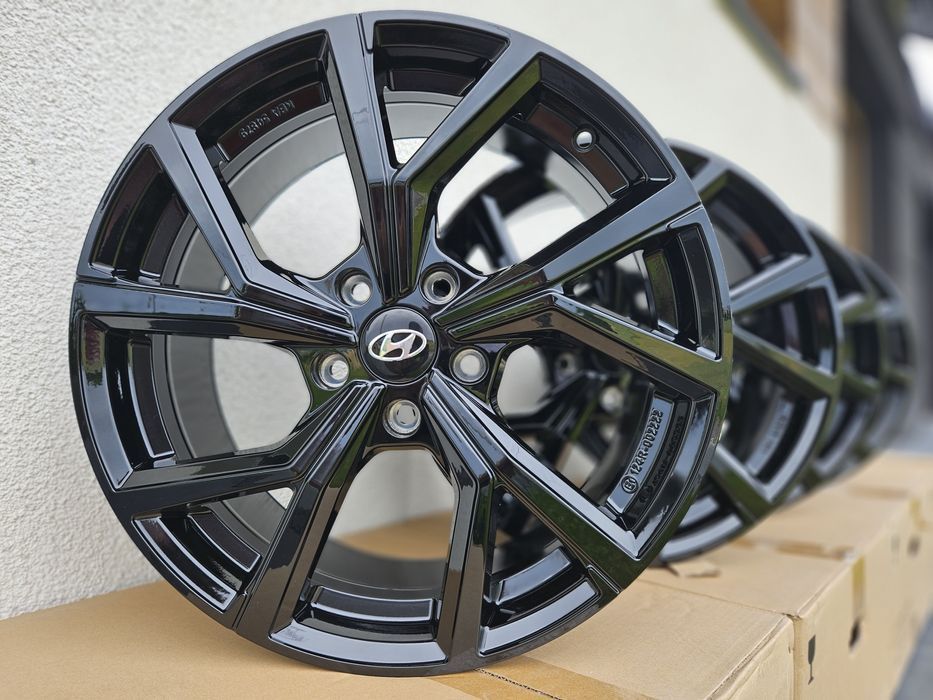 Hyundai 18 " Nowe Czarne 5x114,3 Tucson Kona i30 Veloster ix35 Felgi