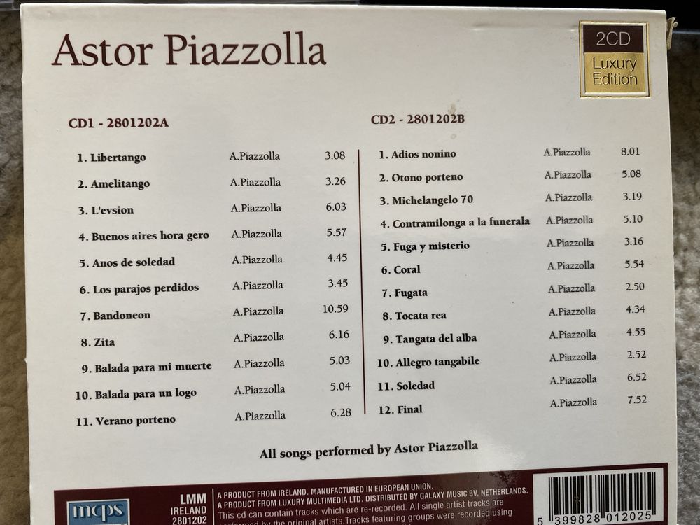 Carnival in Rio Samba Album foto i CD. Astor Piazzolla