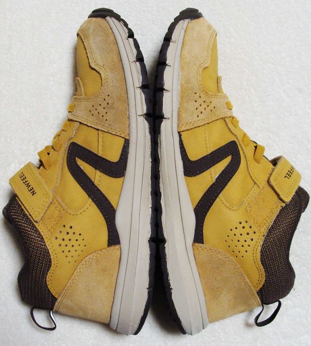 Decathlon подростковые кожаные кроссовки на липучках Размер 39