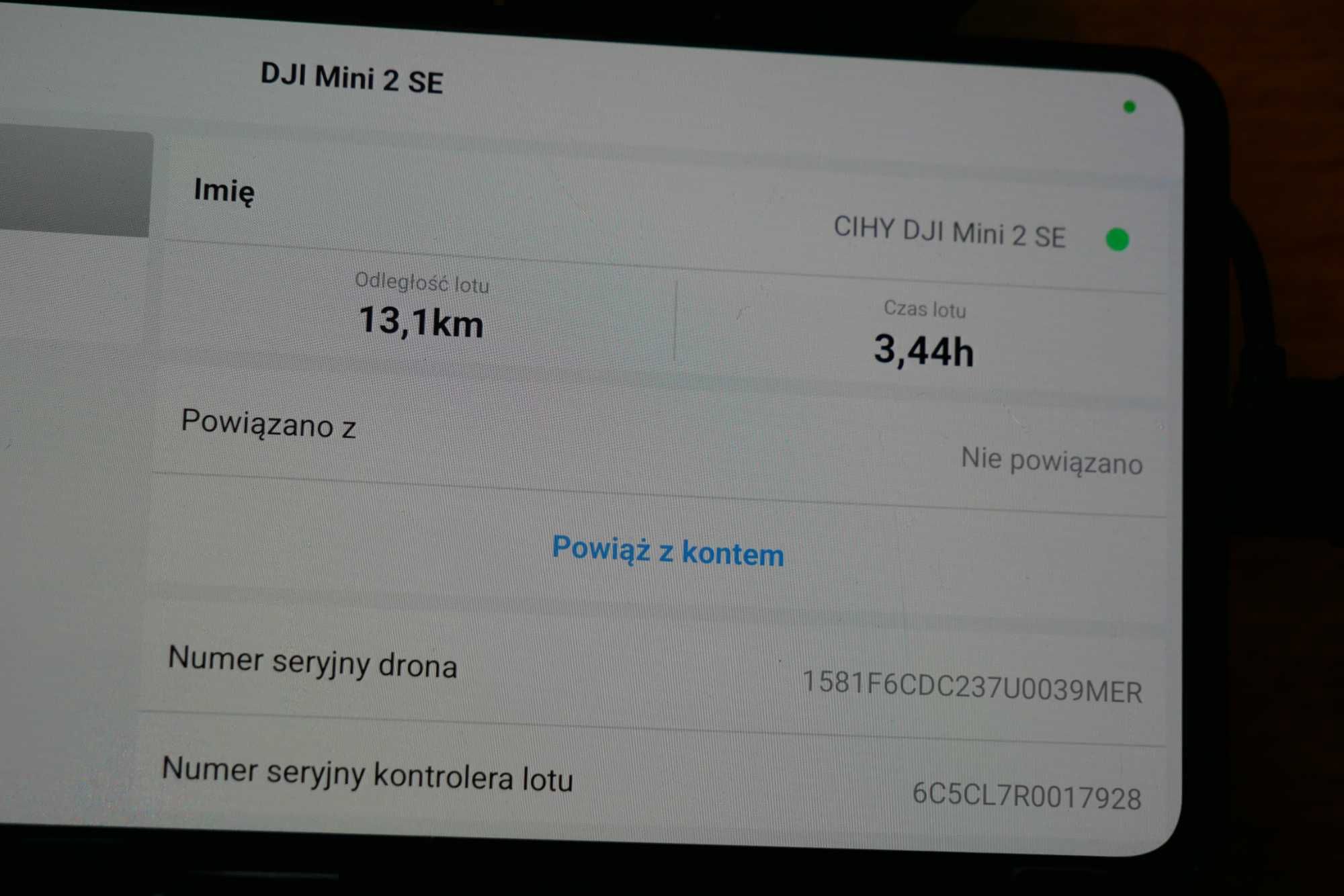 Płyta główna DJI Mini 2 SE + moduł kamery - odpięta od konta