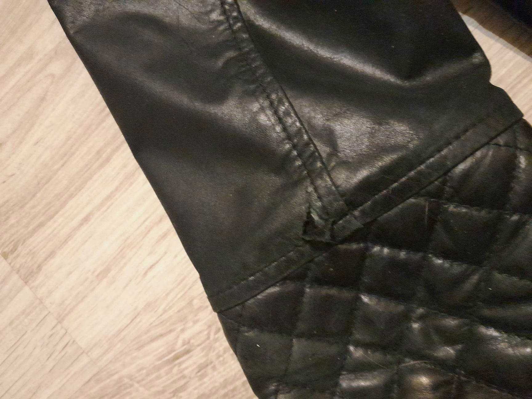 Kurtka ramoneska damska Zara, skóra naturalna, czarna, rozmiar S