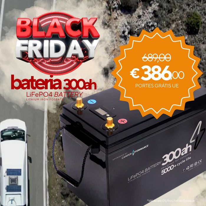 Bateria Lítio 12v 300ah Autocaravana | PROMO | Entrega Imediata