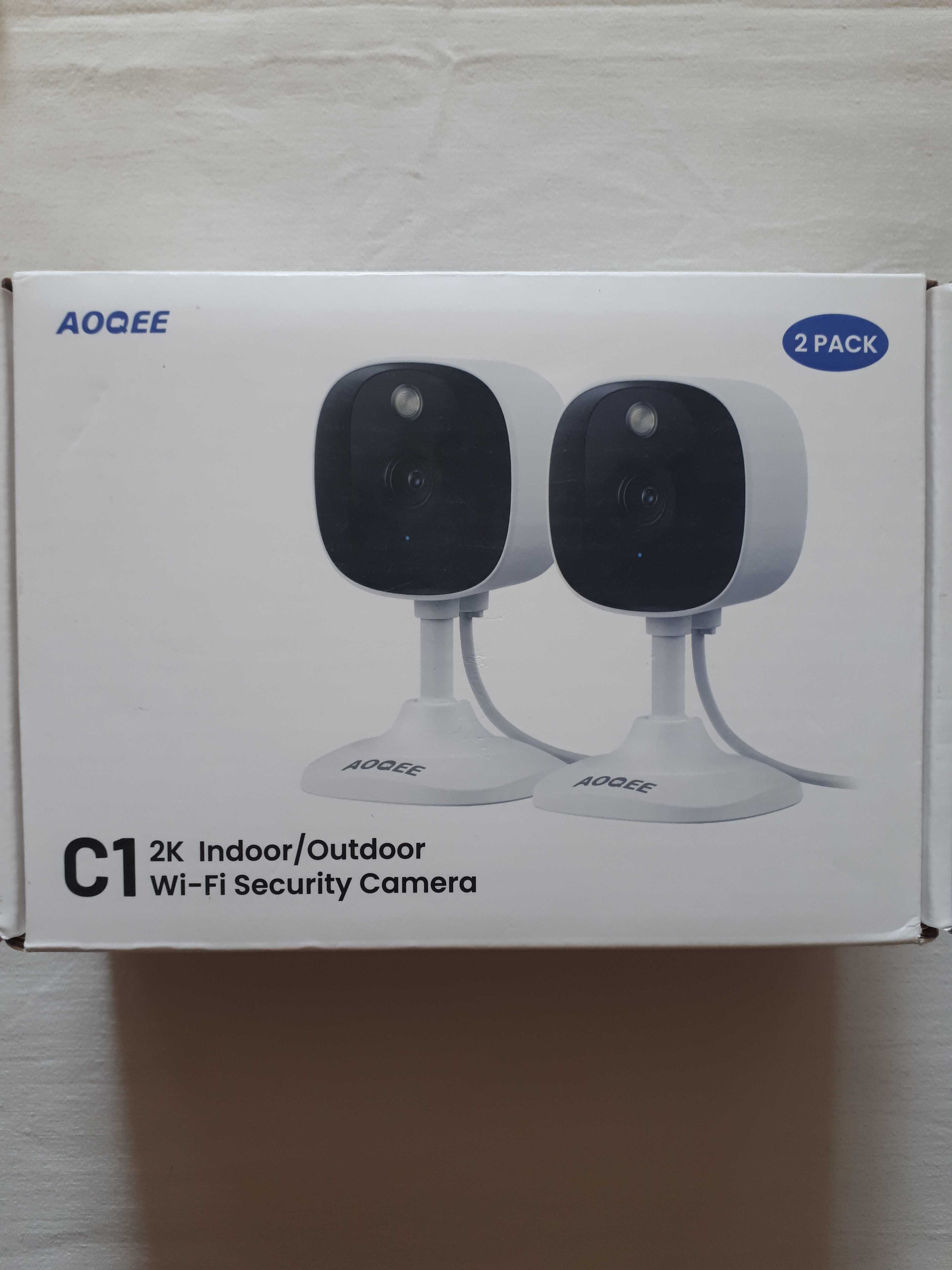Дві камери відеоспостереження AOQEE С1 2K Wi-Fi IP65