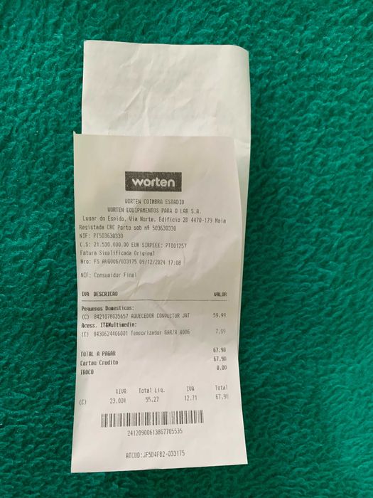 JATA - Aquecedor/Convector 2000W com Turbo Negro C214T