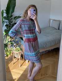 Piękna Sukienka boho kolorowa hippie, w stylu Free People 38 M 36 S