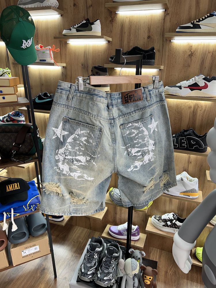 Шорти Джинсові Baggy HELLSTAR Denim Logo Blue