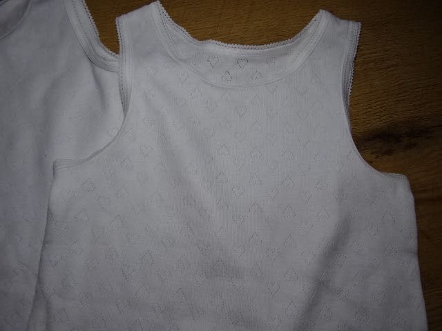Primark 2 x podkoszulka biała nowa 3-4 l