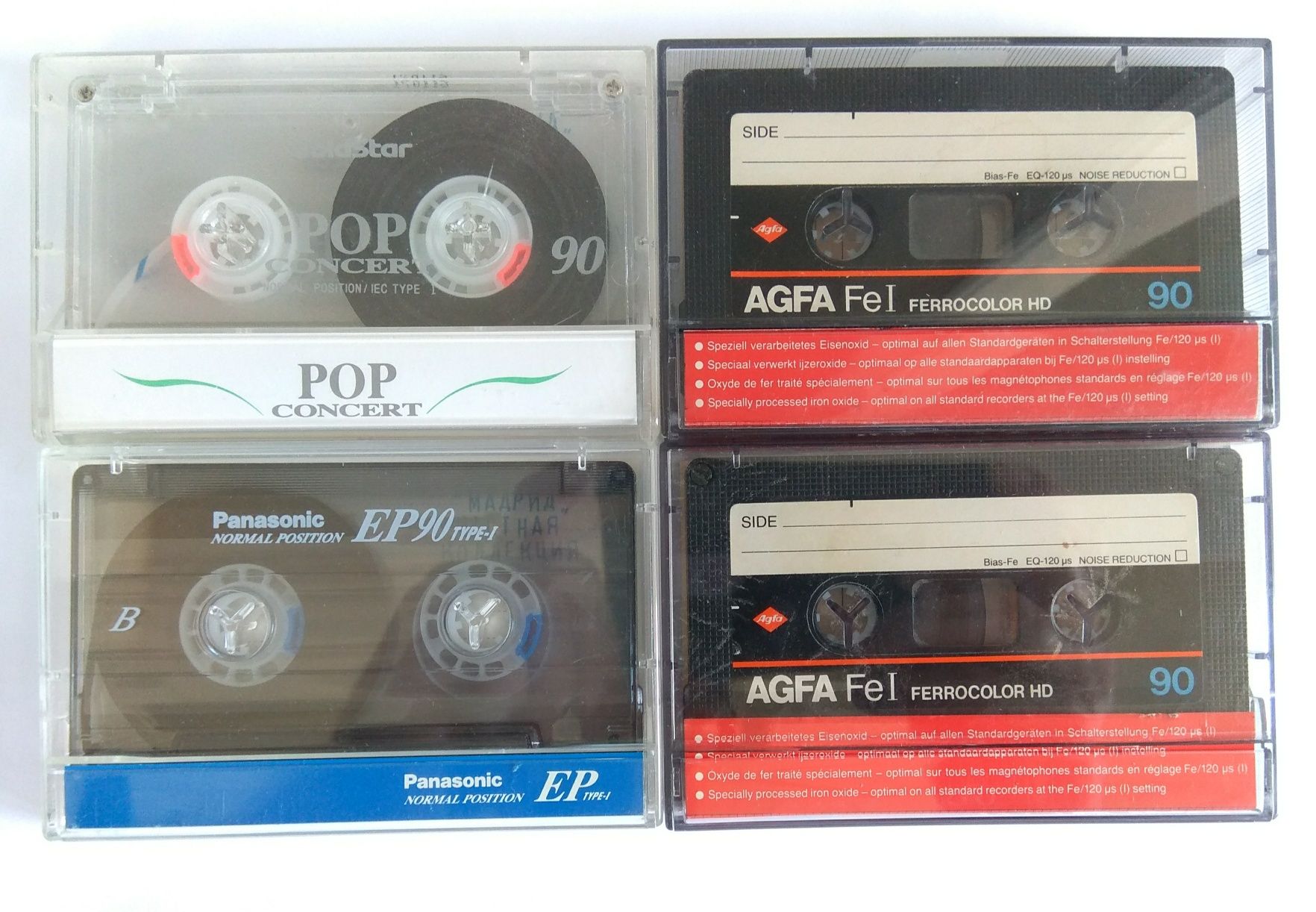 Аудиокассета Agfa, Sony, goldstar, Panasonic