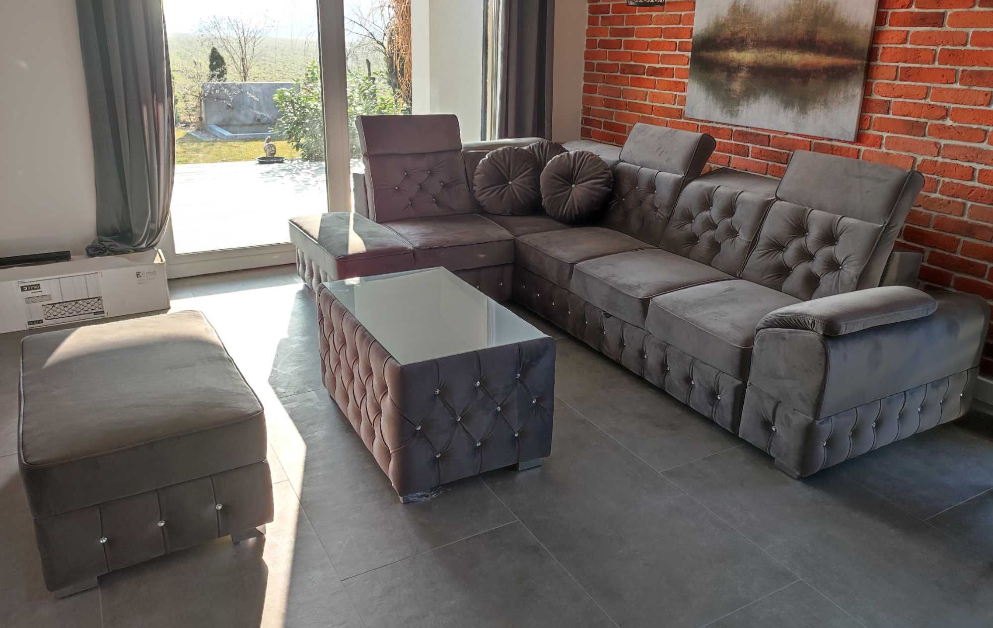 PRODUCENT!! narożnik glamour kryształki zagłowki NR.704