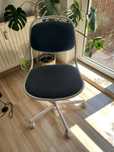 Krzesło do biurka obrotowe Ikea kolor granatowy