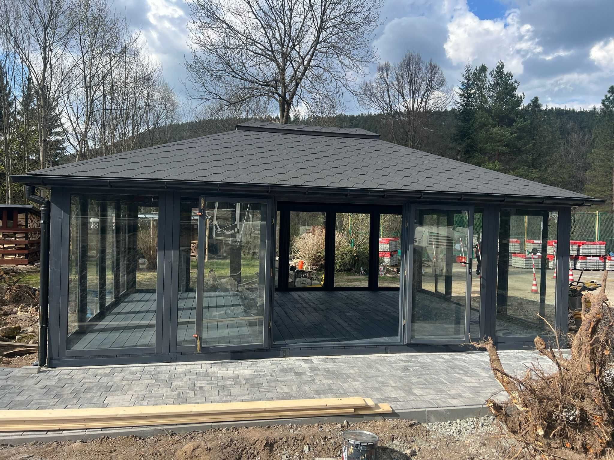 Altana altanka ogrodowa drewniana Ogród Zimowy 6m x 4m A4 Full Glass!