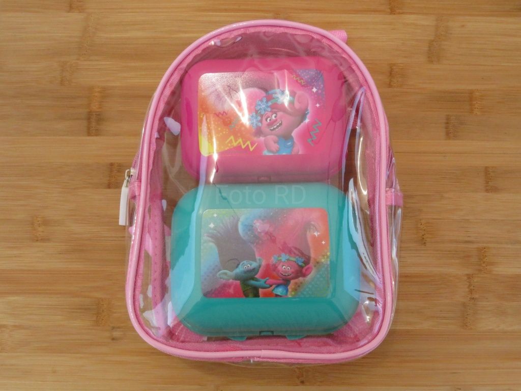 Tupperware Conjunto Ostras Trolls + Mochila Novas