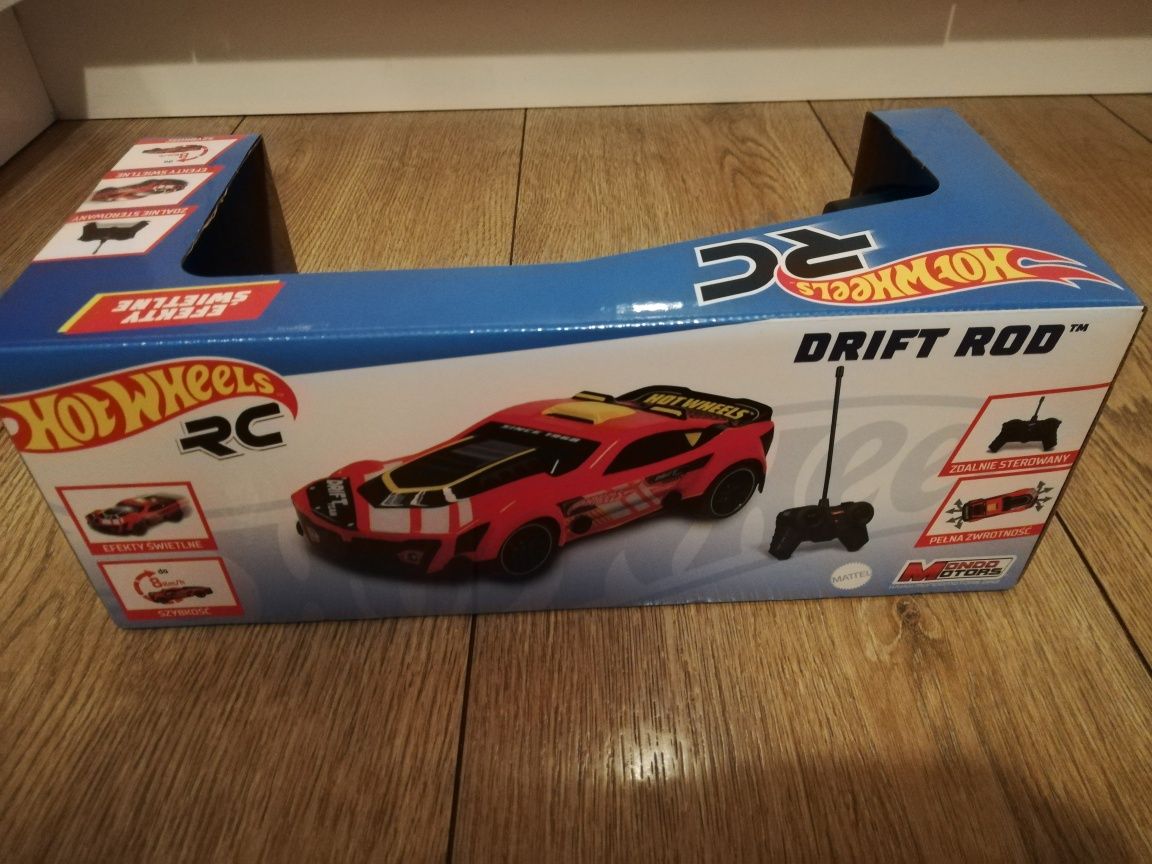 Hot Wheels DRIFT ROD samochód zdalnie sterowany na pilota czerwony