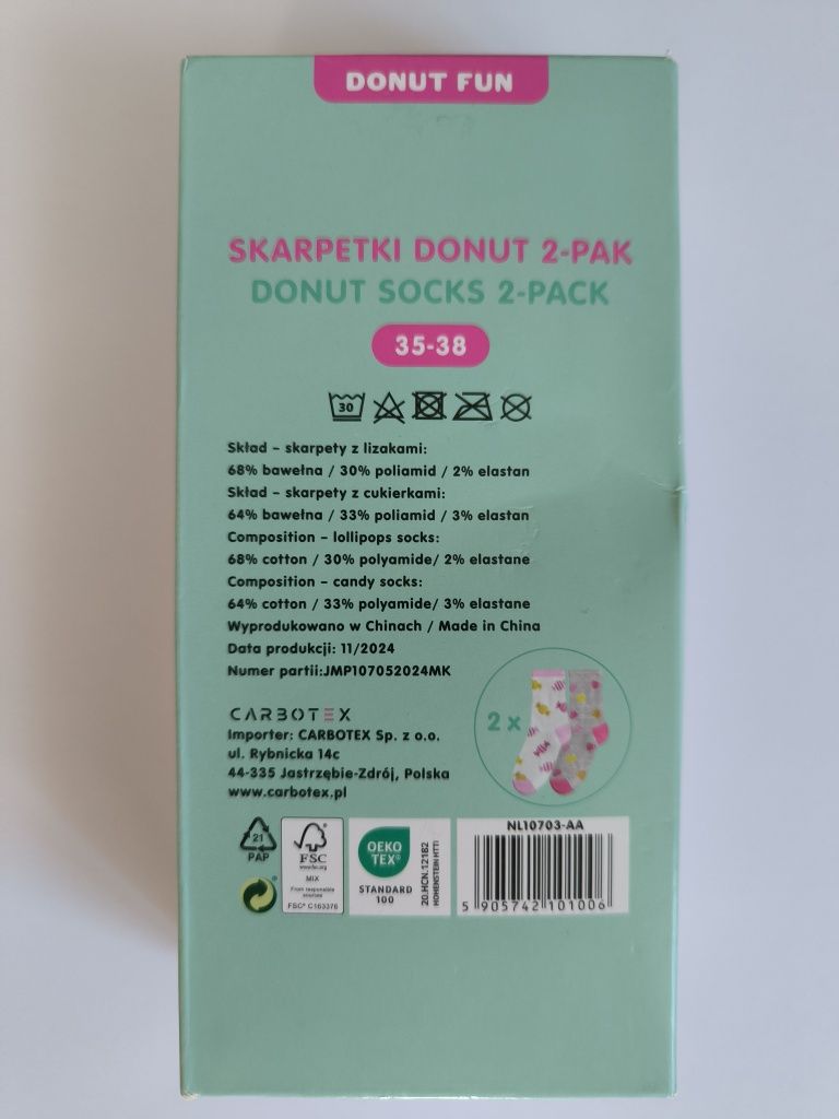 Skarpetki damskie Donut Fun 2pak 35-38