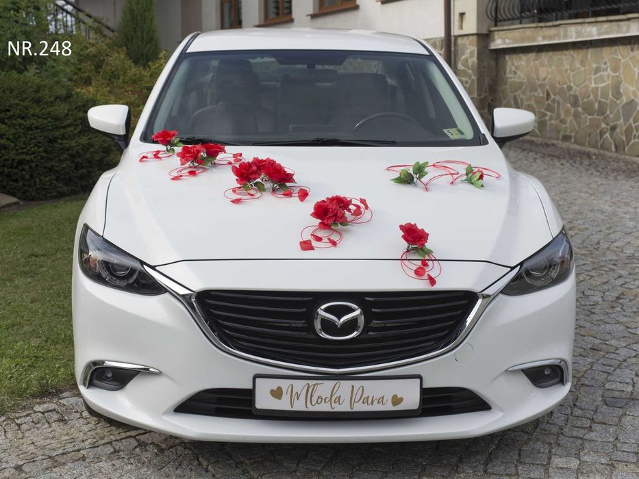 Serca dekoracja na samochód,ozdoby na auto do ślubu 248