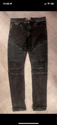 Jeans czarne mtodziezowe firma Cropp