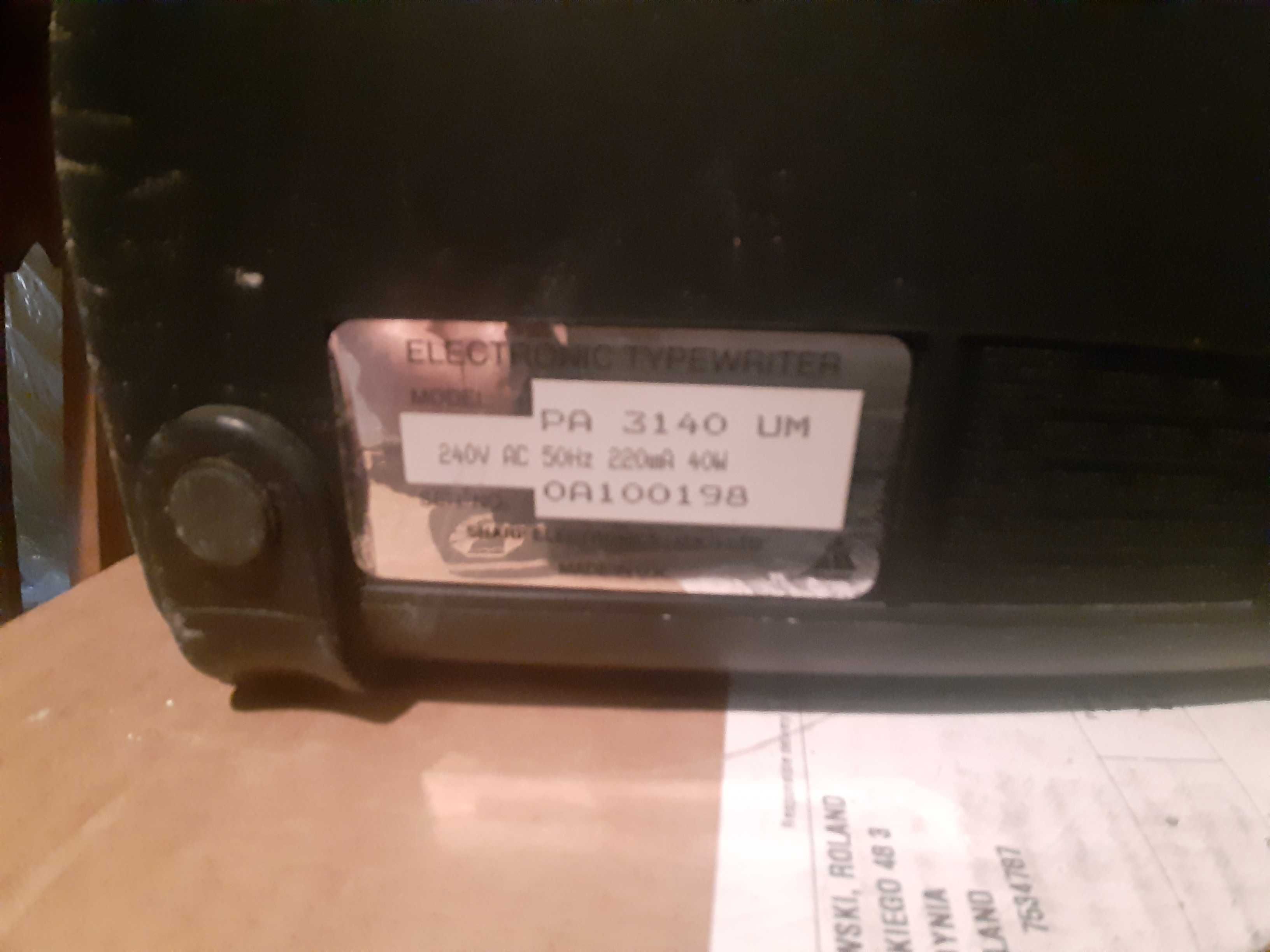 Elektryczna maszyna do pisania SHARP PA 3140