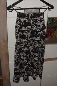 -H&M- przewiewna sukienka w palmy r. 146/152/158