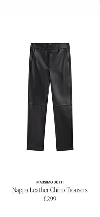Кожаные брюки шкіряні штани Massimo Dutti