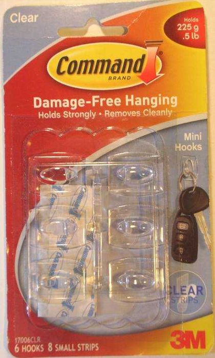 Command 3M haczyki przezroczyste 6 szt