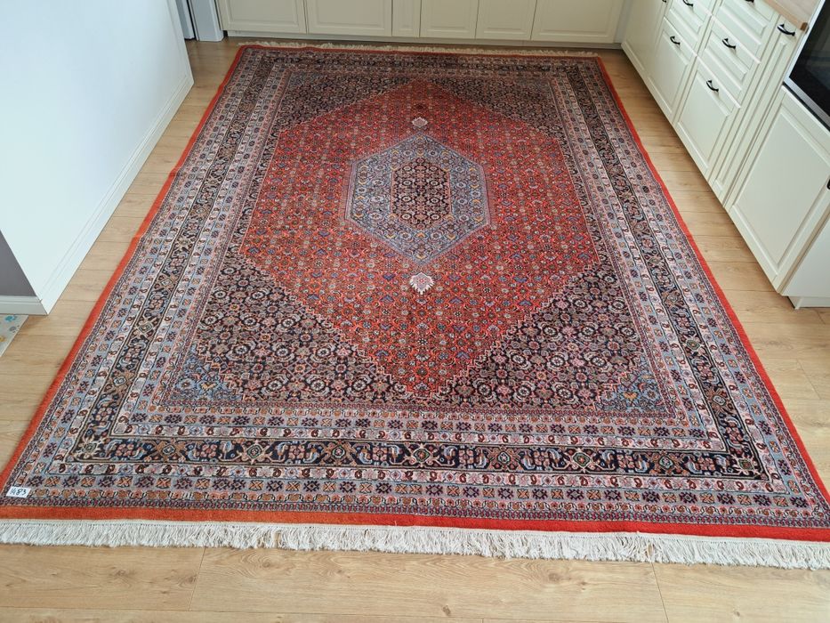 Piękny gabinetowy ręcznie tkany wełniany dywan Bidjar 250x375cm nr1483