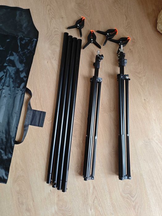 Комплект: Тримач фону (ворота) 2.4х3м + Новий вініловий фон 2.5м