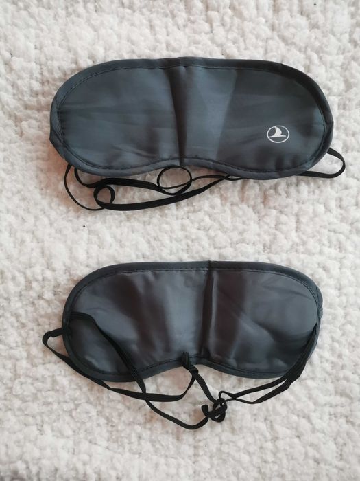 Opaska na oczy, do spania, szara, nowa