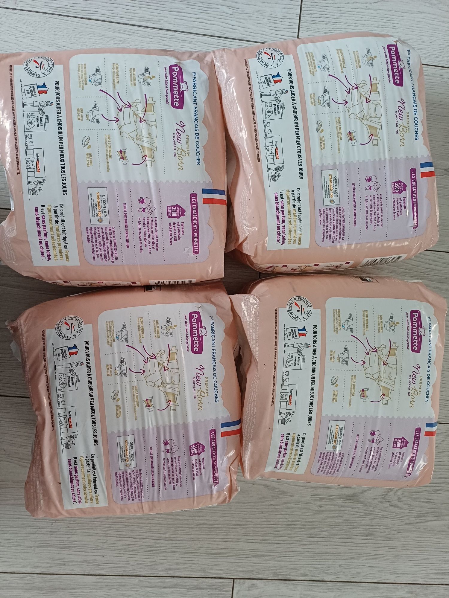 Pampersy 108szt New born 2-5kg 4paczki ×27szt