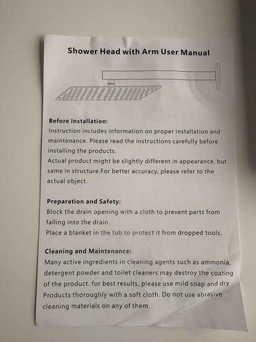 Deszczownica ścienna 30x30cm + GRATIS