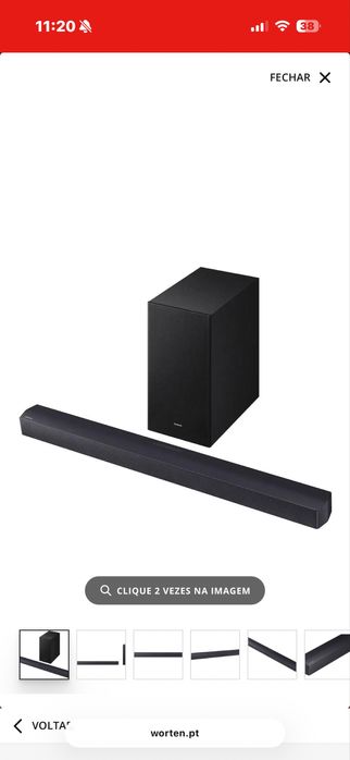 Soundbar Samsung com Subwoofer – Como Nova!