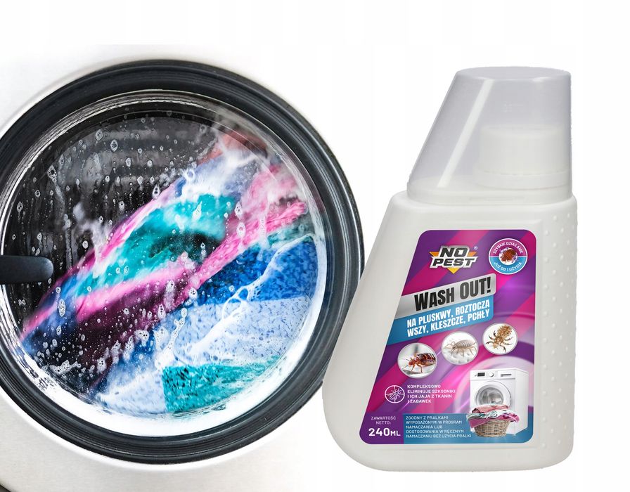 Preparat, środek na pluskwy i wszy. Płyn do pralki No Pest® 240 ml