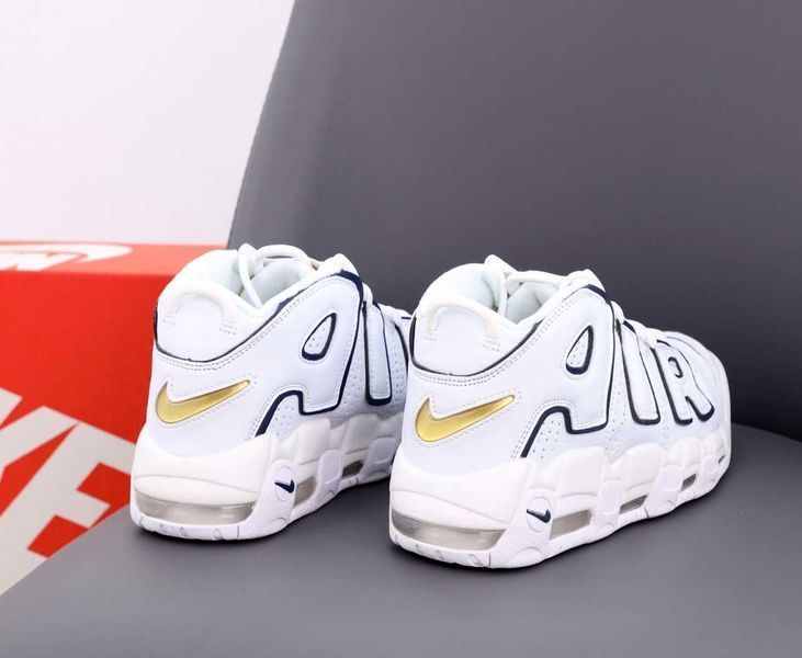 Унисекс кожаные кроссовки Nike Air More Uptempo найк аир море аптемпо