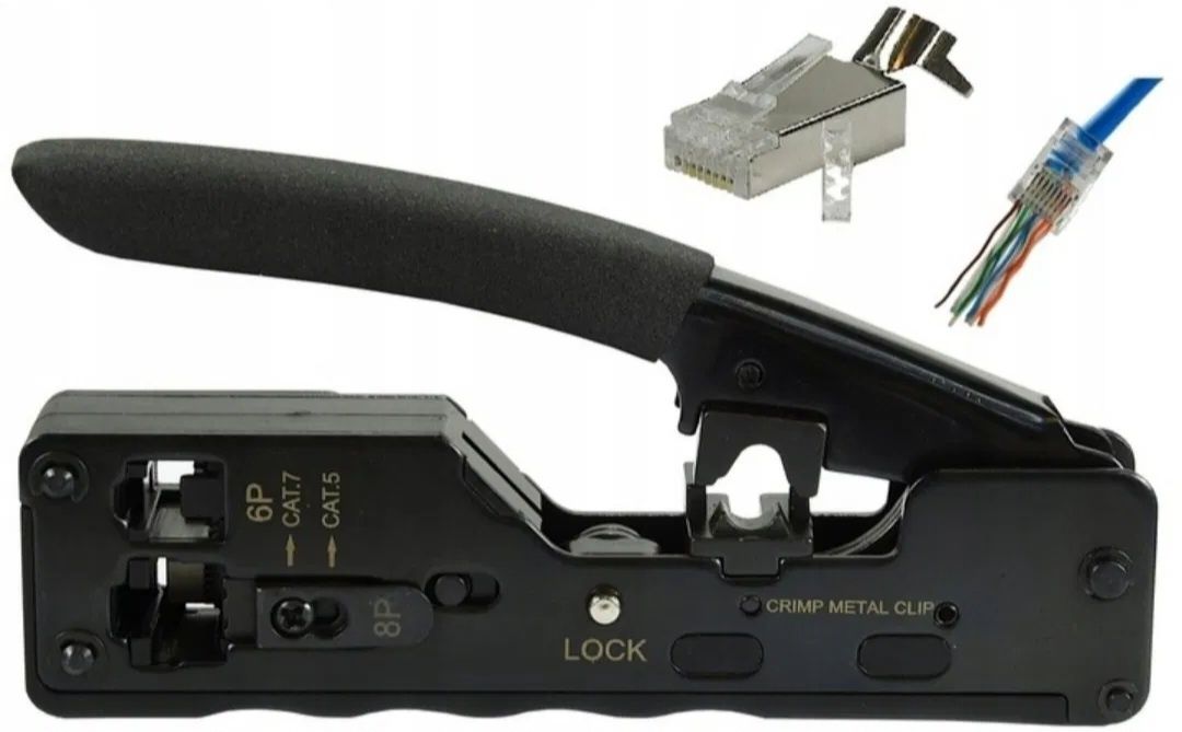 Zaciskarka do wtykow przelotowych RJ45 8P8C
